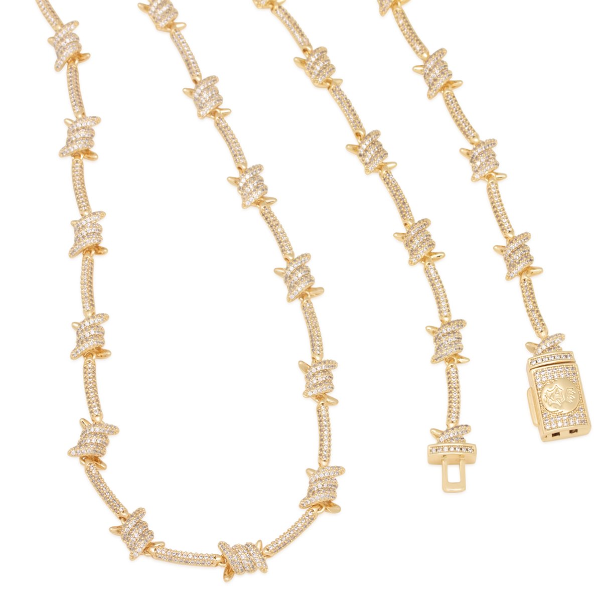 10mm Iced Barbed Wire Chain in by King Ice