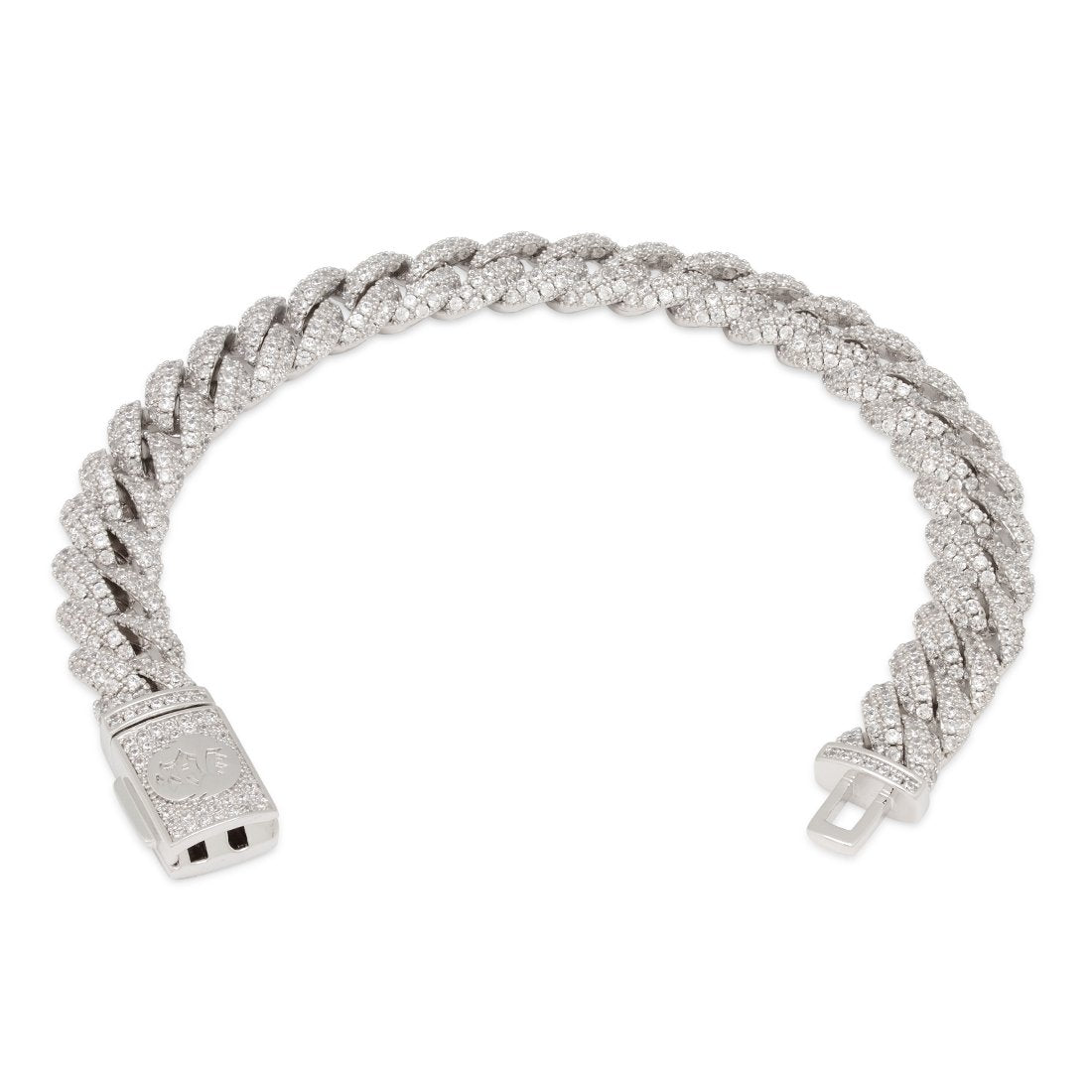 10mm Iced Miami Cuban Link Bracelet  in  by King Ice