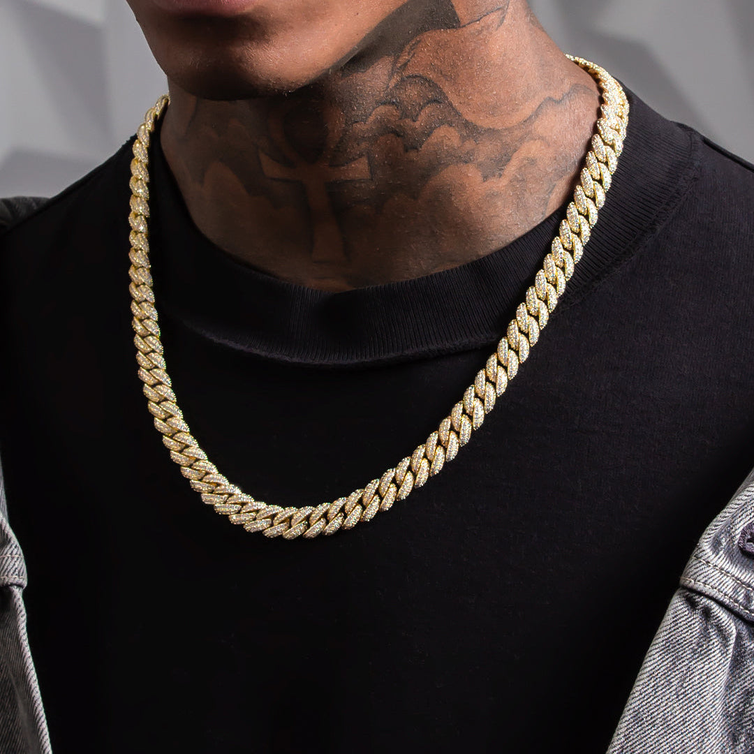 10mm Iced Miami Cuban Link Chain  in  by King Ice