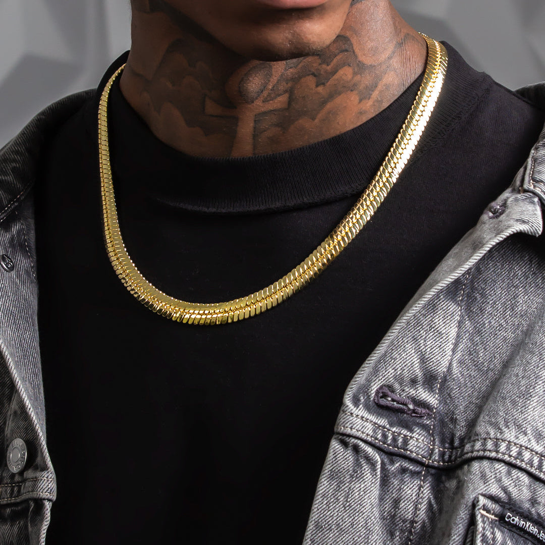 10mm Thick Herringbone Chain  in  by King Ice