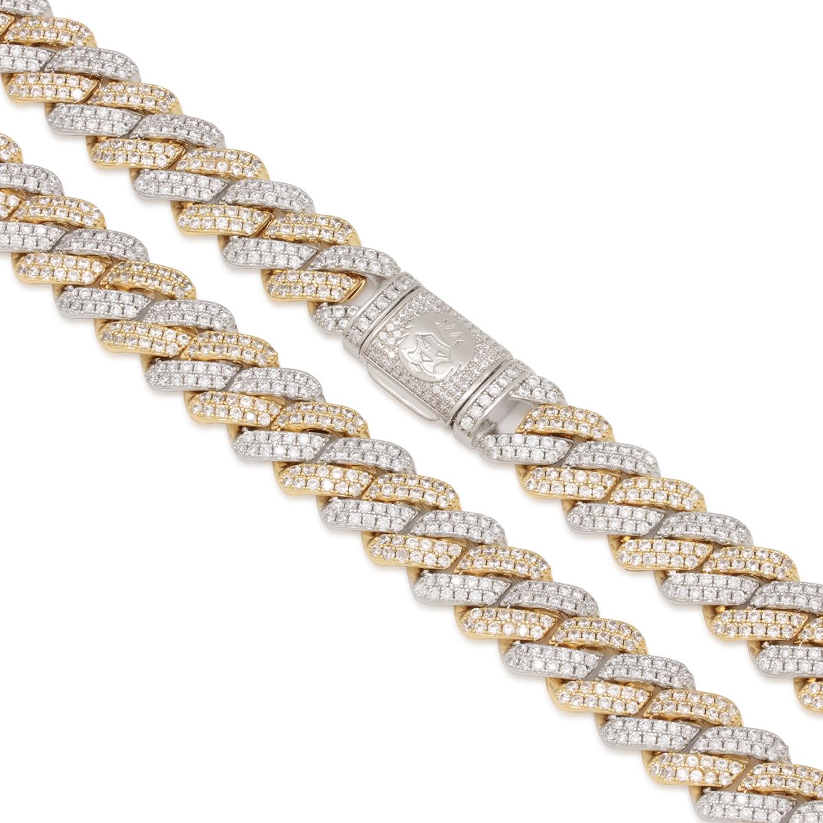 12mm Iced Diamond Cut Miami Cuban Link Chain in by King Ice