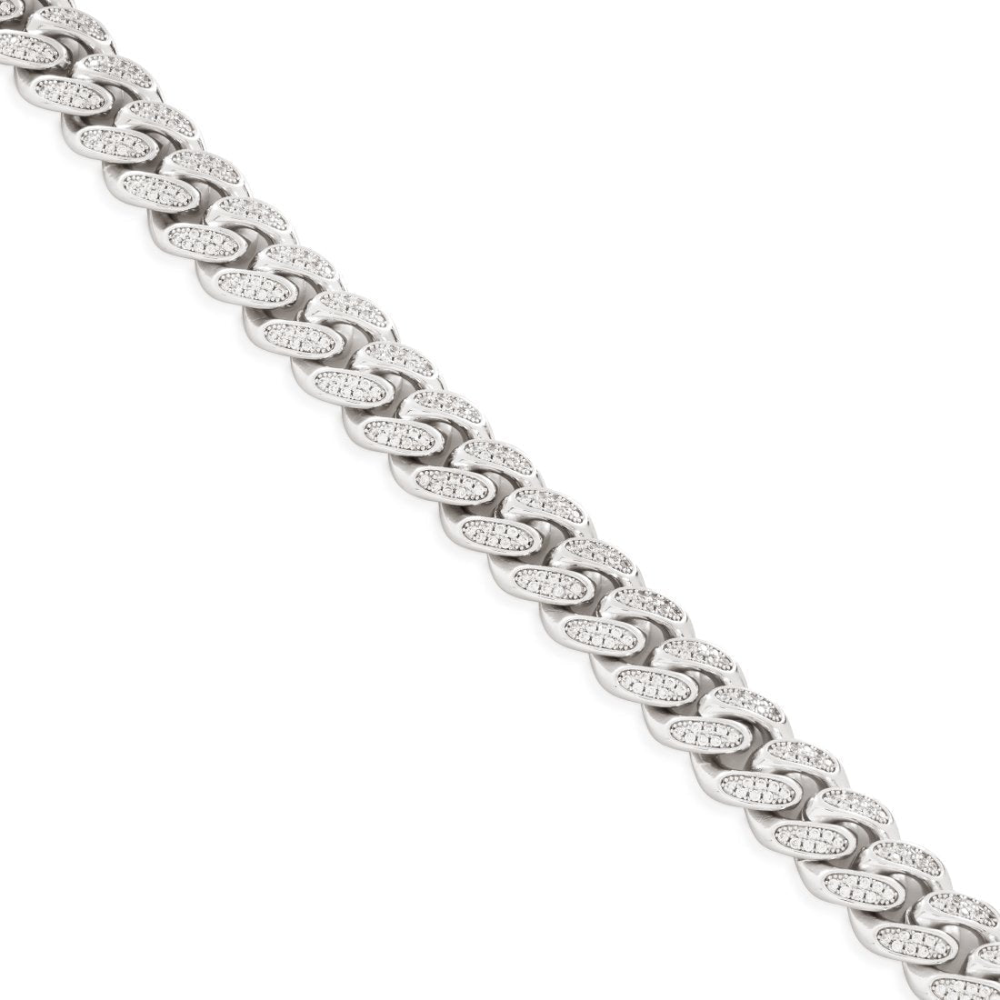 12mm Iced Miami Cuban Link Choker Chain  in  by King Ice