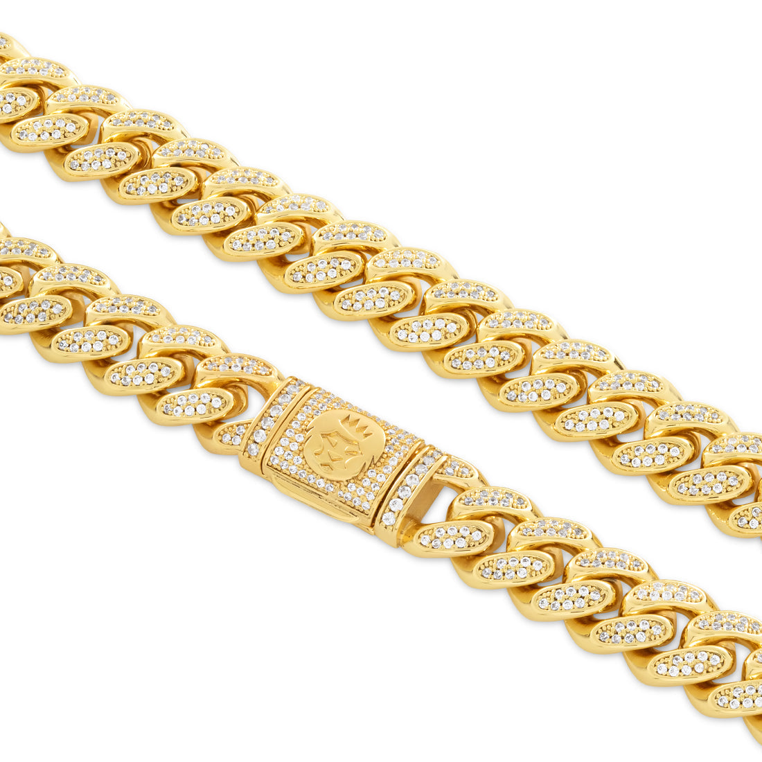 12mm Iced Miami Cuban Link Chain in by King Ice