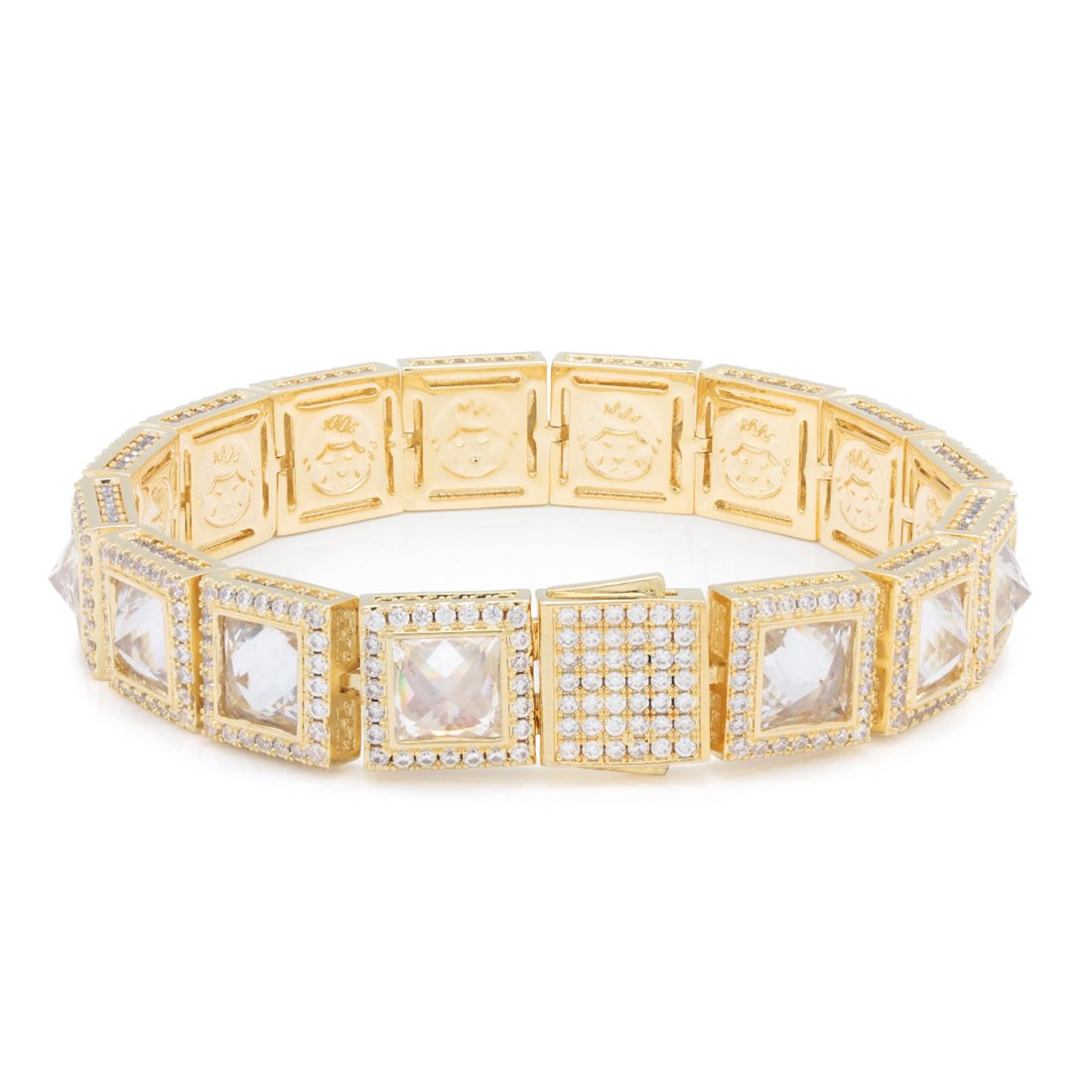 12mm Pyramid Studded Tennis Bracelet  in  by King Ice