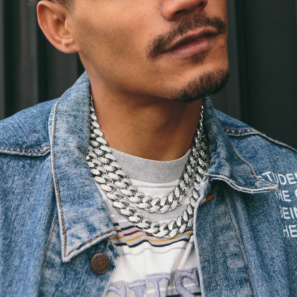 15mm Iced Miami Cuban Link Chain in by King Ice