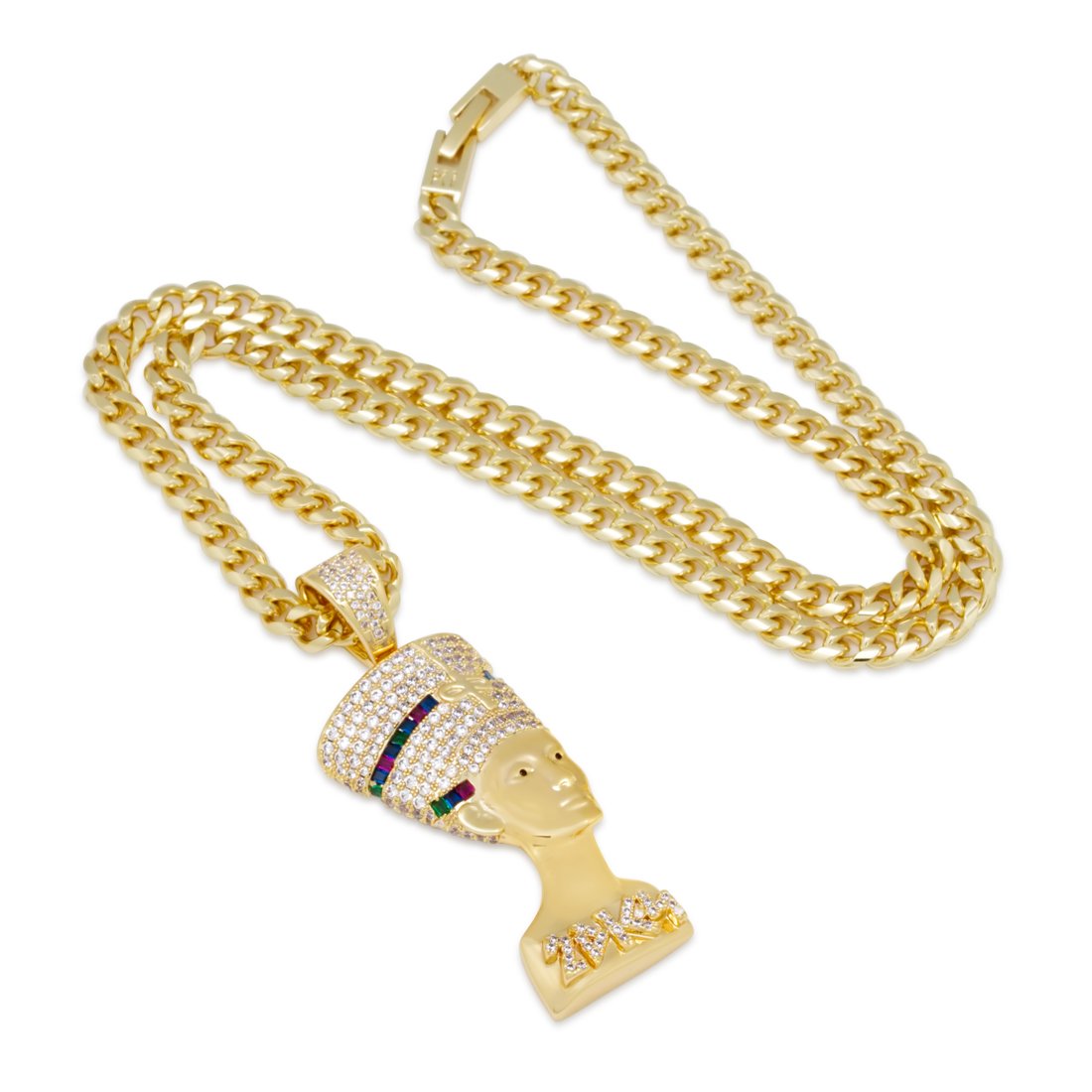 3D Boss Nefertiti Necklace in by King Ice