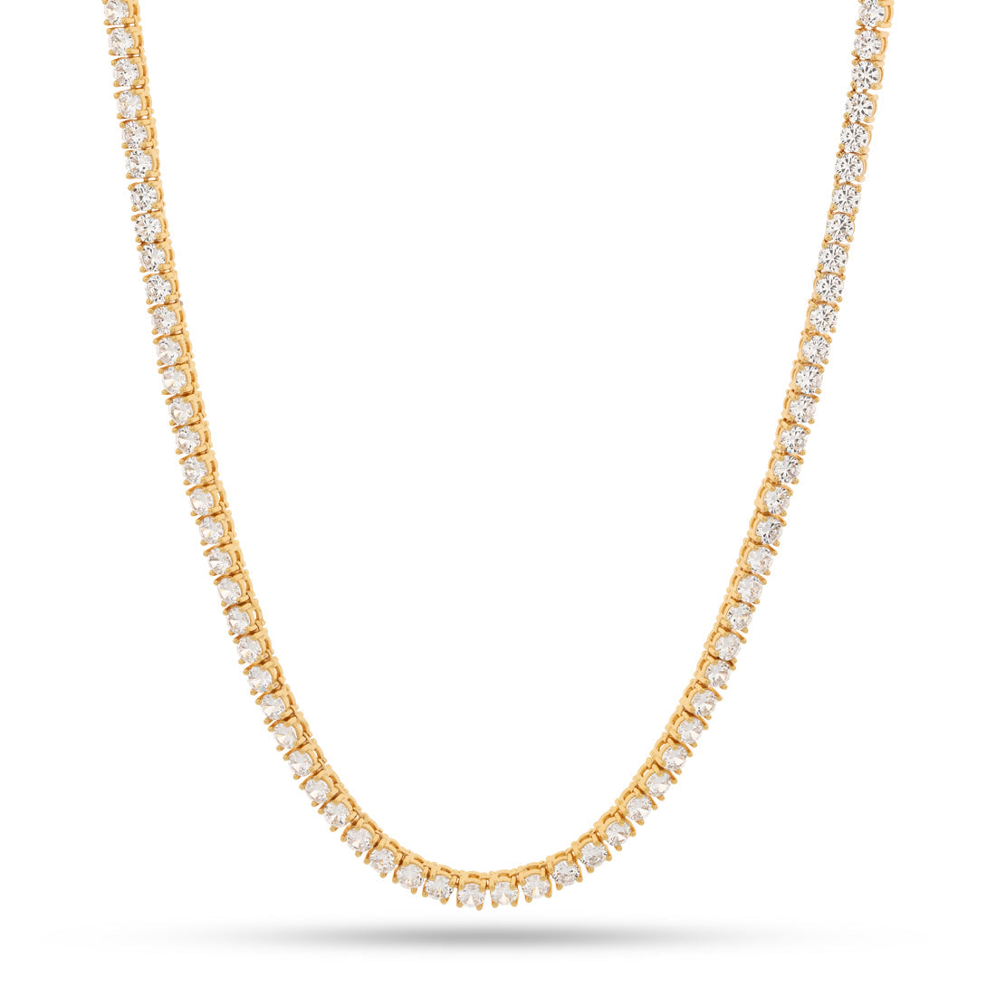 4mm Tennis Chain in Gold Plated / 14K Gold / 16" by King Ice