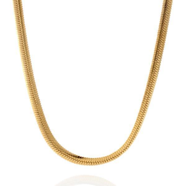 5mm Thick Herringbone Chain in 14K Gold / 18" by King Ice