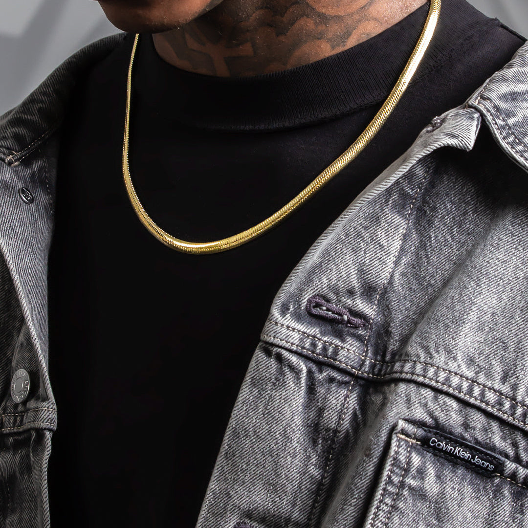 5mm Thick Herringbone Chain  in  by King Ice