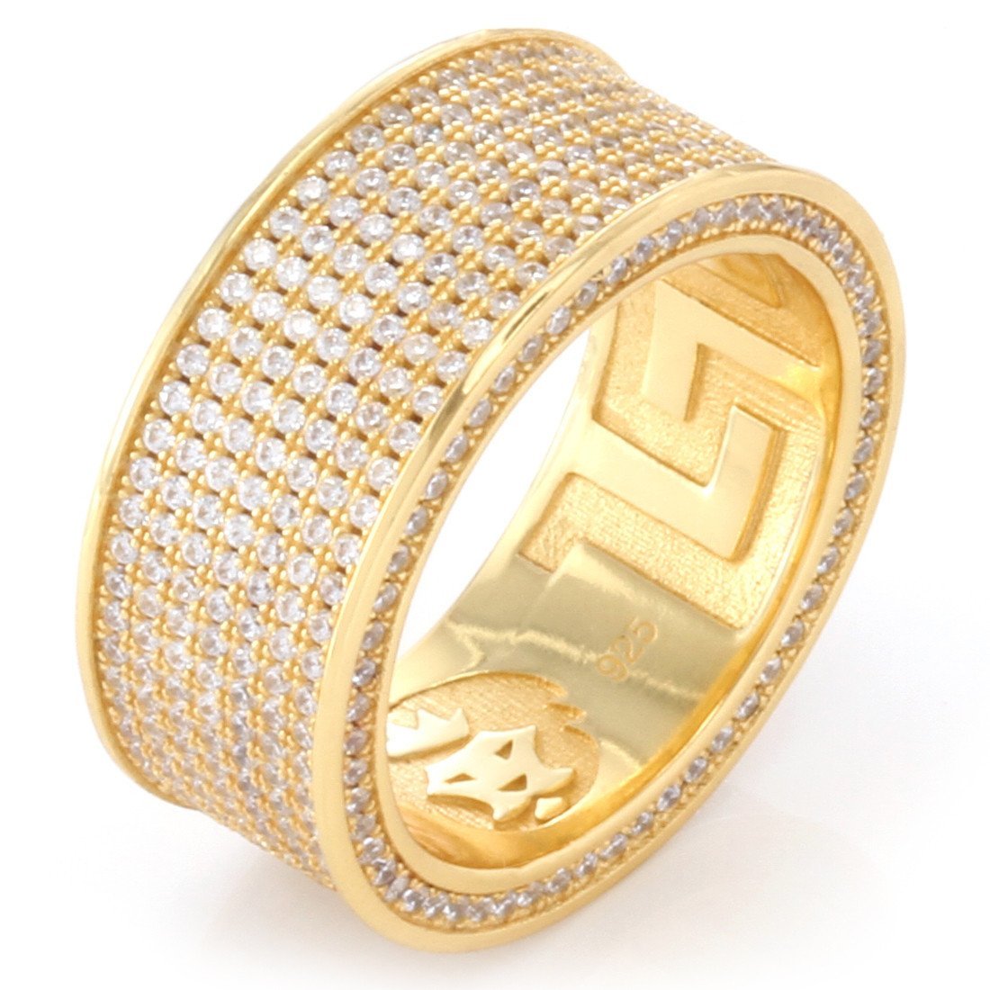 7-Row Infinity Ring in Sterling Silver / 14K Vermeil / 7 by King Ice