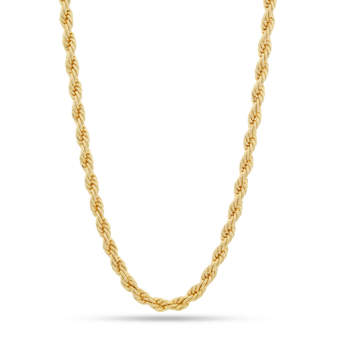 8mm Rope Chain in Gold Plated / 14K Gold / 18" by King Ice