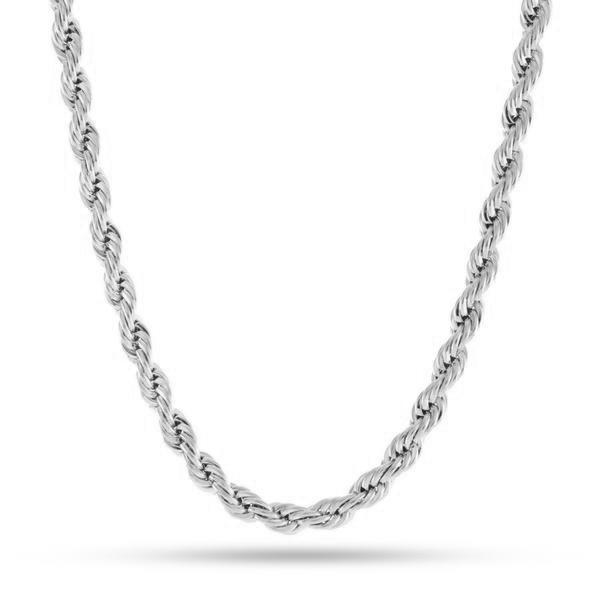 8mm Rope Chain  in  Gold Plated / White Gold / 18" by King Ice