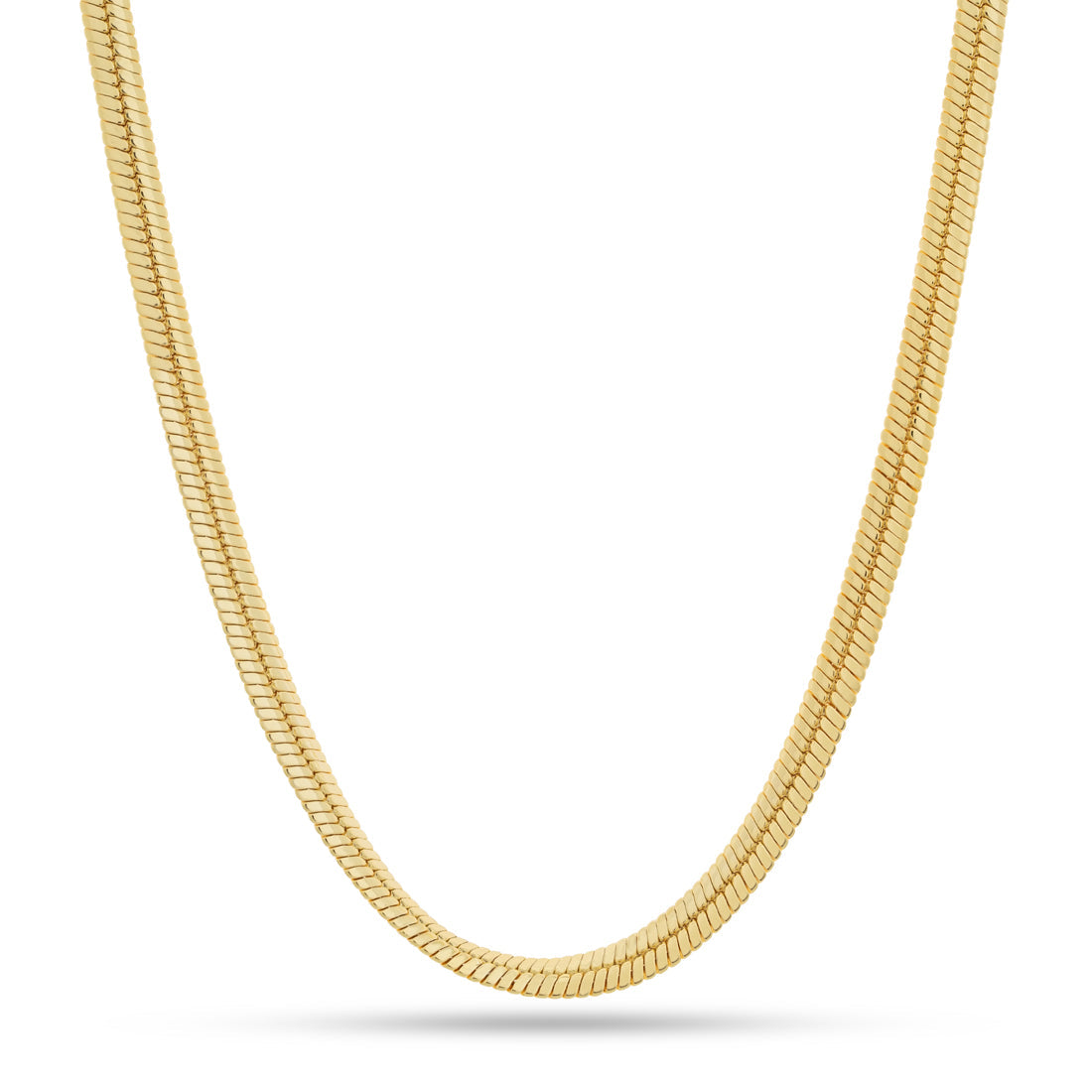 8mm Thick Herringbone Chain in Gold Plated / 14K Gold / 18" by King Ice