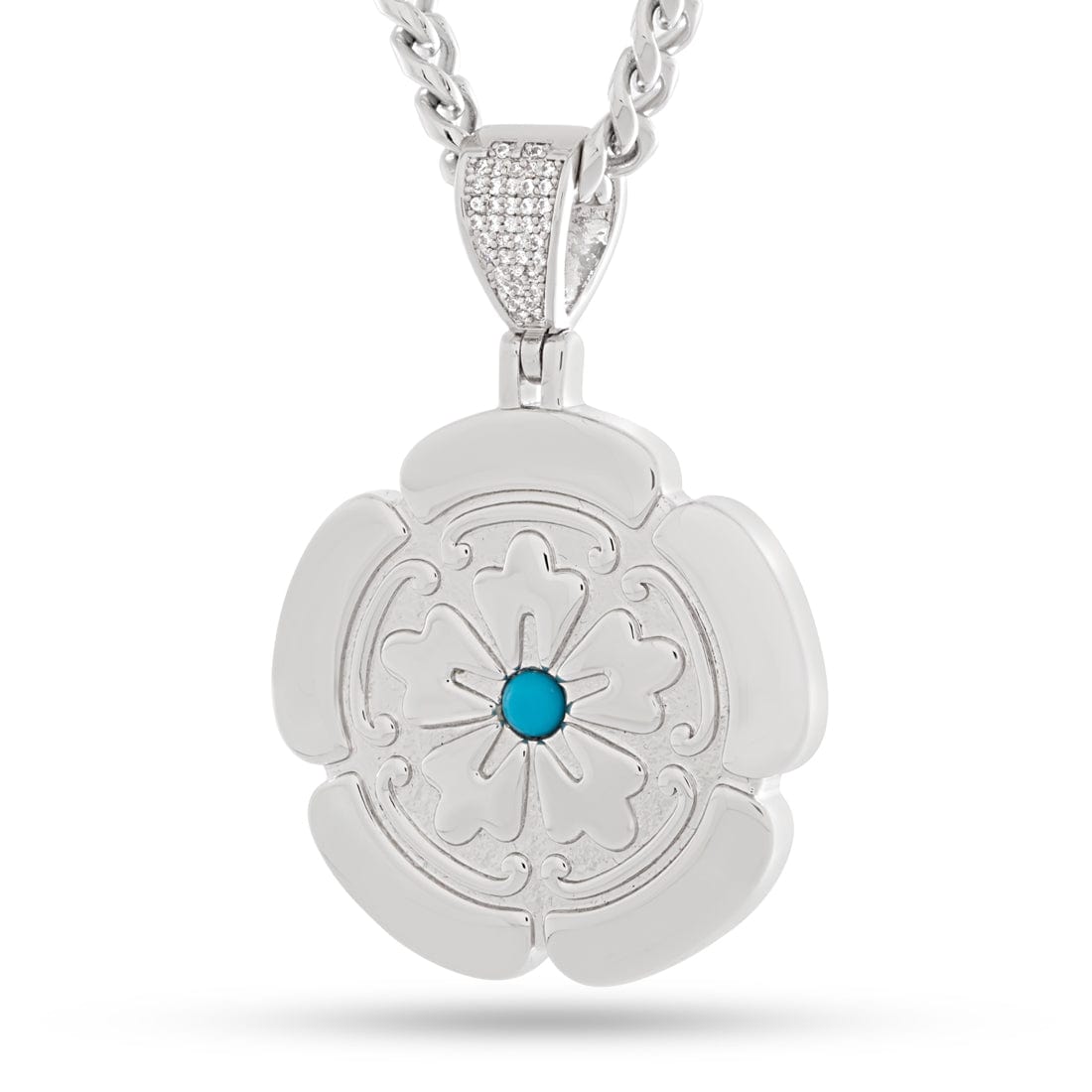 Assassin's Creed x King Ice - Lotus Necklace in White Gold by King Ice