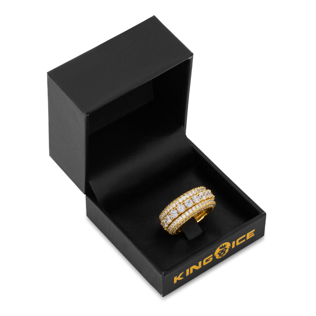 Brilliant-Cut Icy Spinner Ring in by King Ice