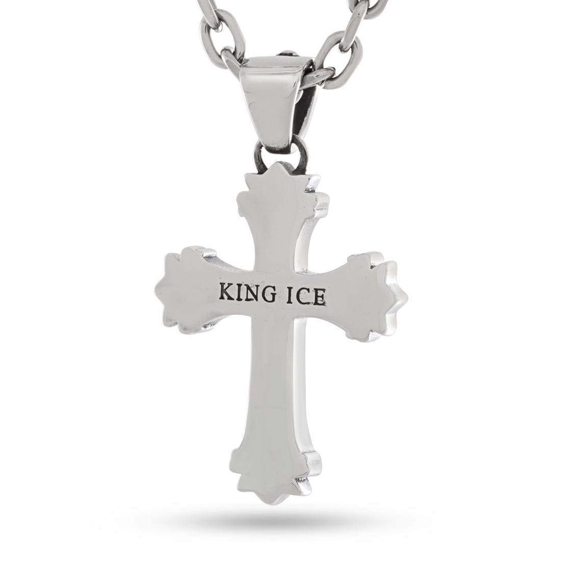 Cross Your Heart Necklace  in  2" by King Ice