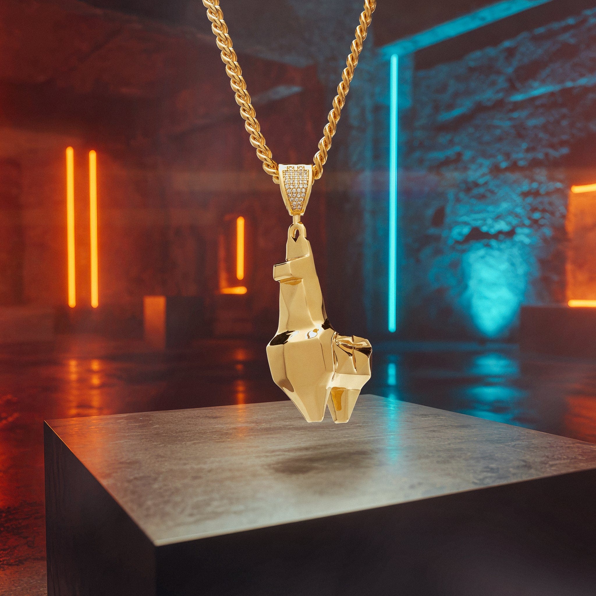 Fortnite x King ice - Crystal Llama Necklace  in  2.4" by King Ice