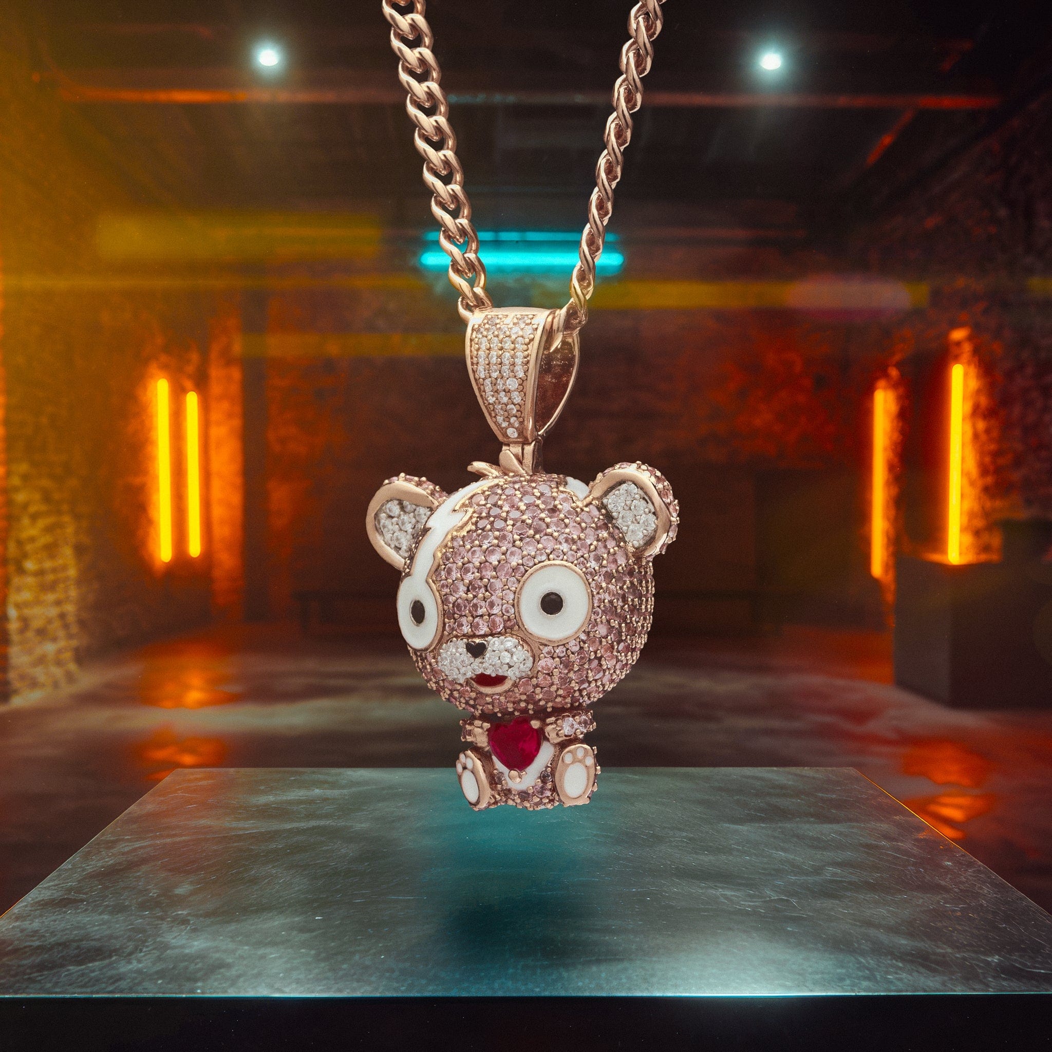 Fortnite x King ice - Cuddlebear Cutie Necklace  in  1.5" by King Ice