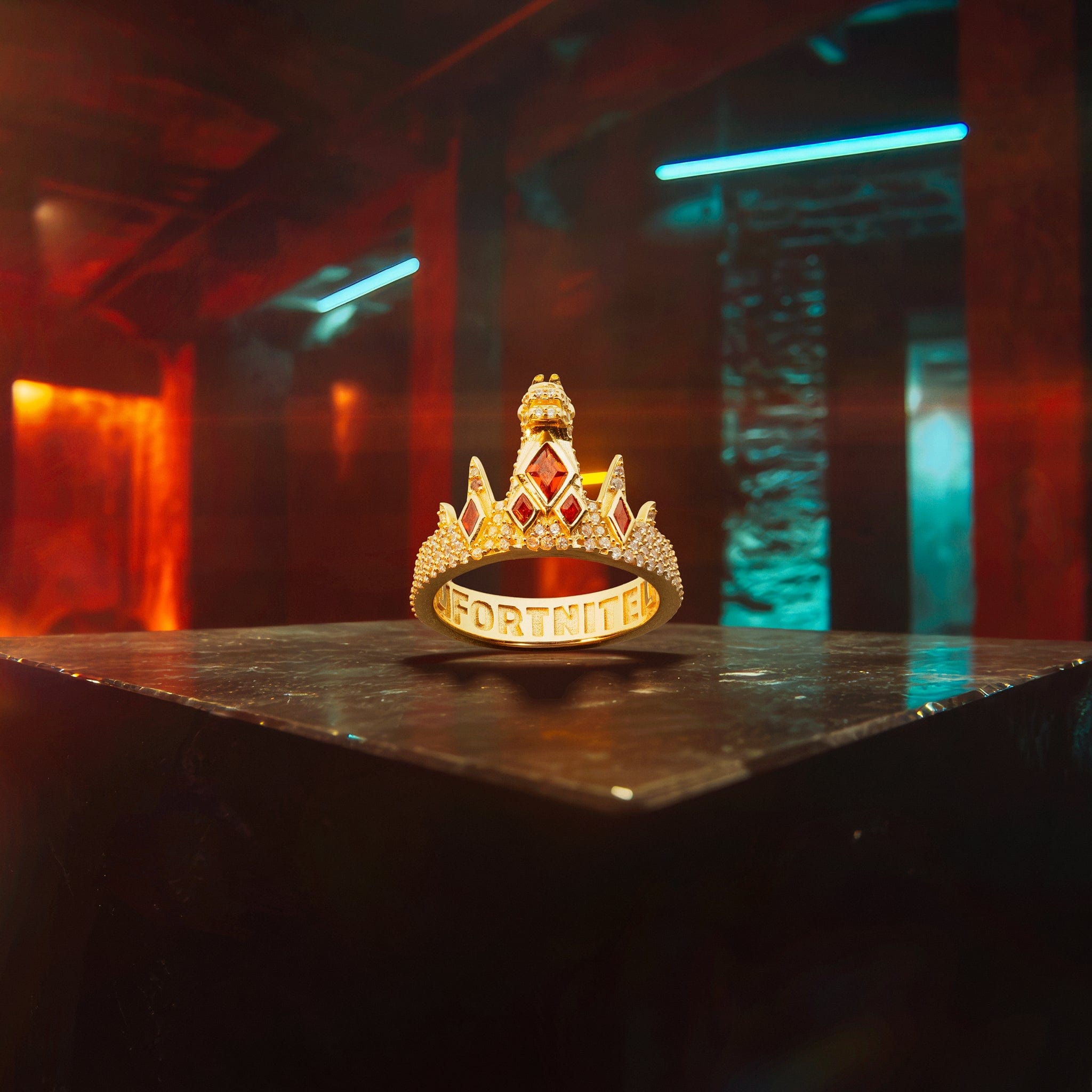 Fortnite x King Ice - Iced Victory Crown Ring  in  Sterling silver / 14K Gold / 6 by King Ice