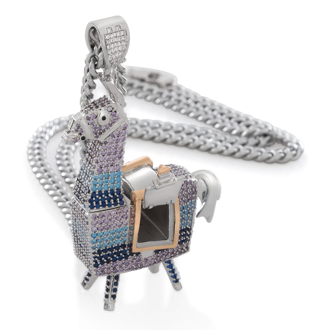 Fortnite x King ice - Supply Llama Stash Necklace  in  3" by King Ice