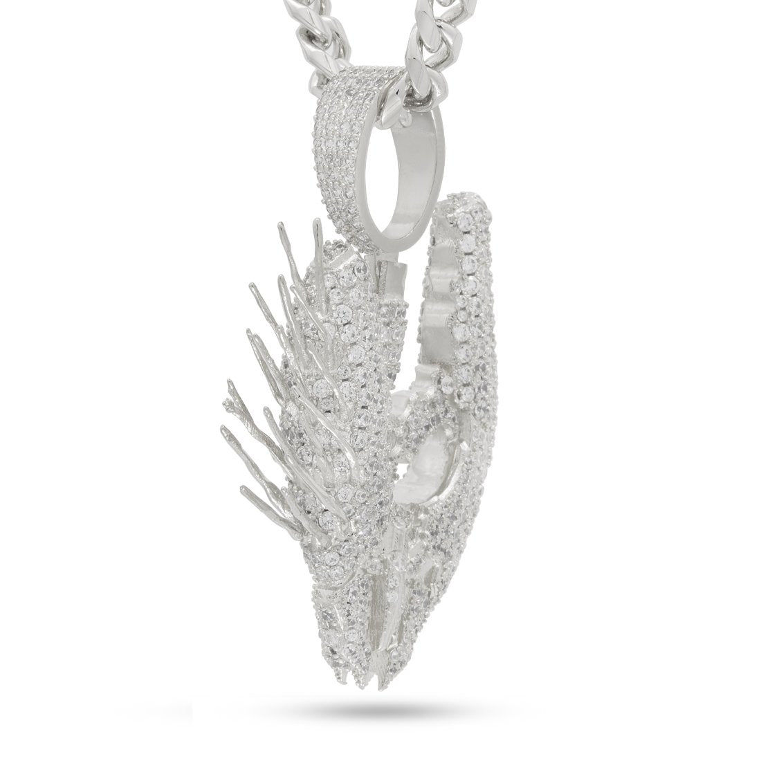 Halo x King Ice - Needler Necklace in White Gold / 2" by King Ice