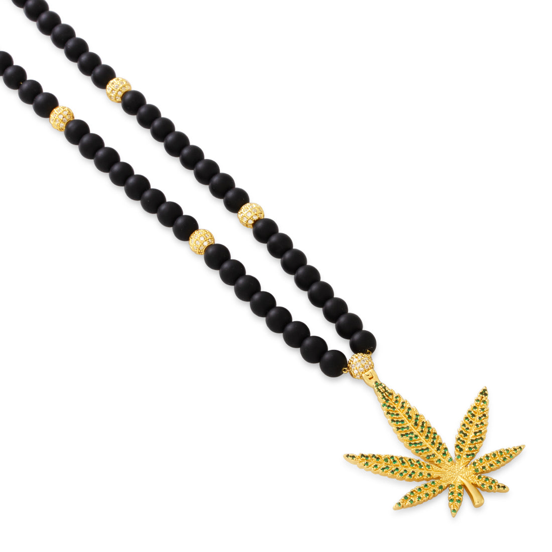 High Rise Cannabis Leaf Necklace in by King Ice