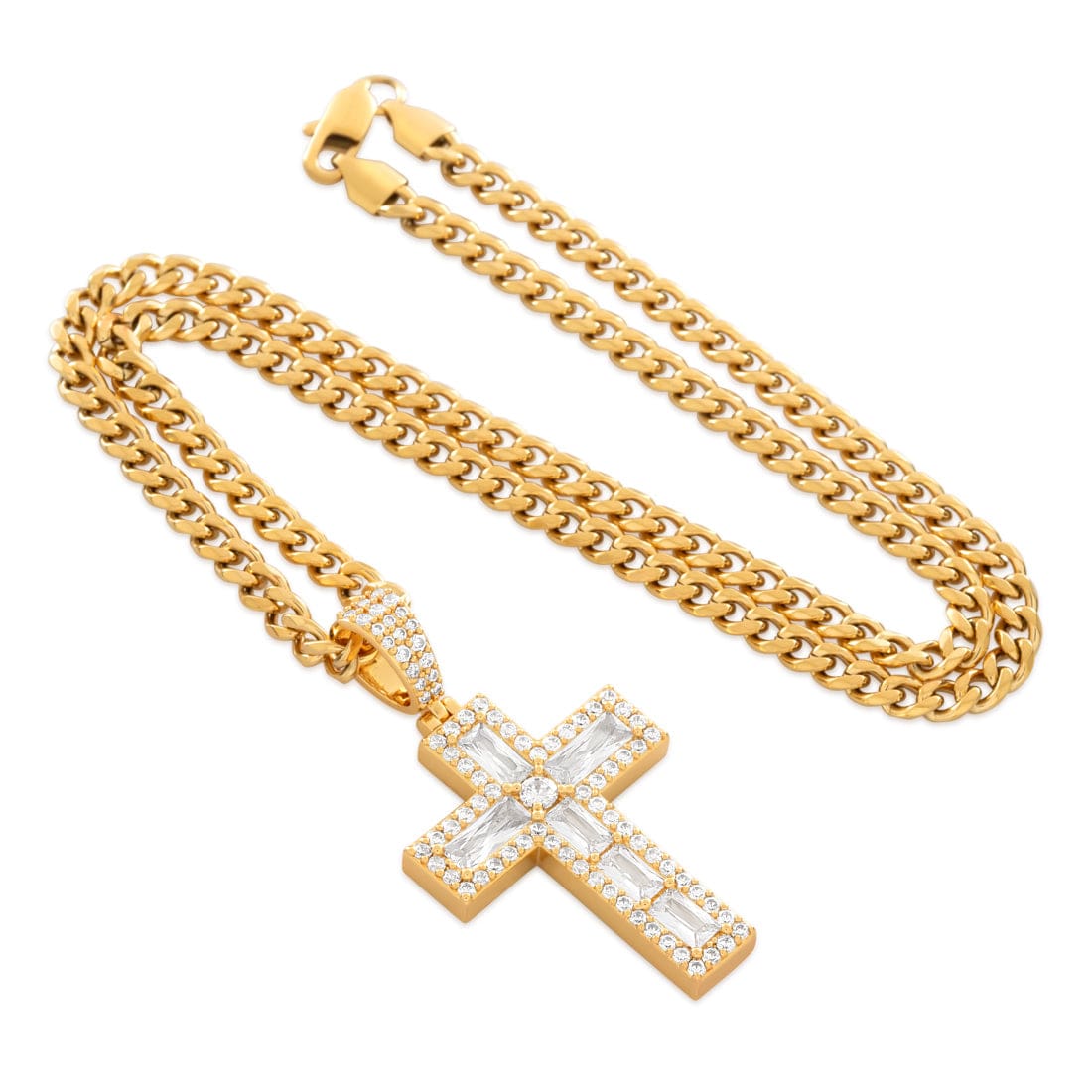 Holdfast Cross Necklace  in  by King Ice