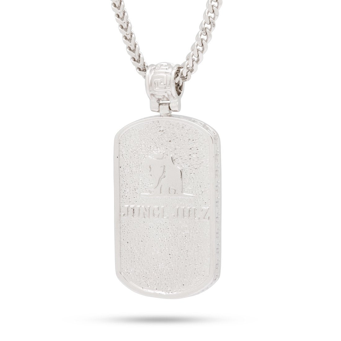 Iced Dog Tag Necklace  in  by King Ice