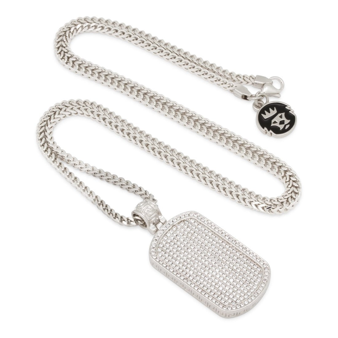 Iced Dog Tag Necklace  in  by King Ice
