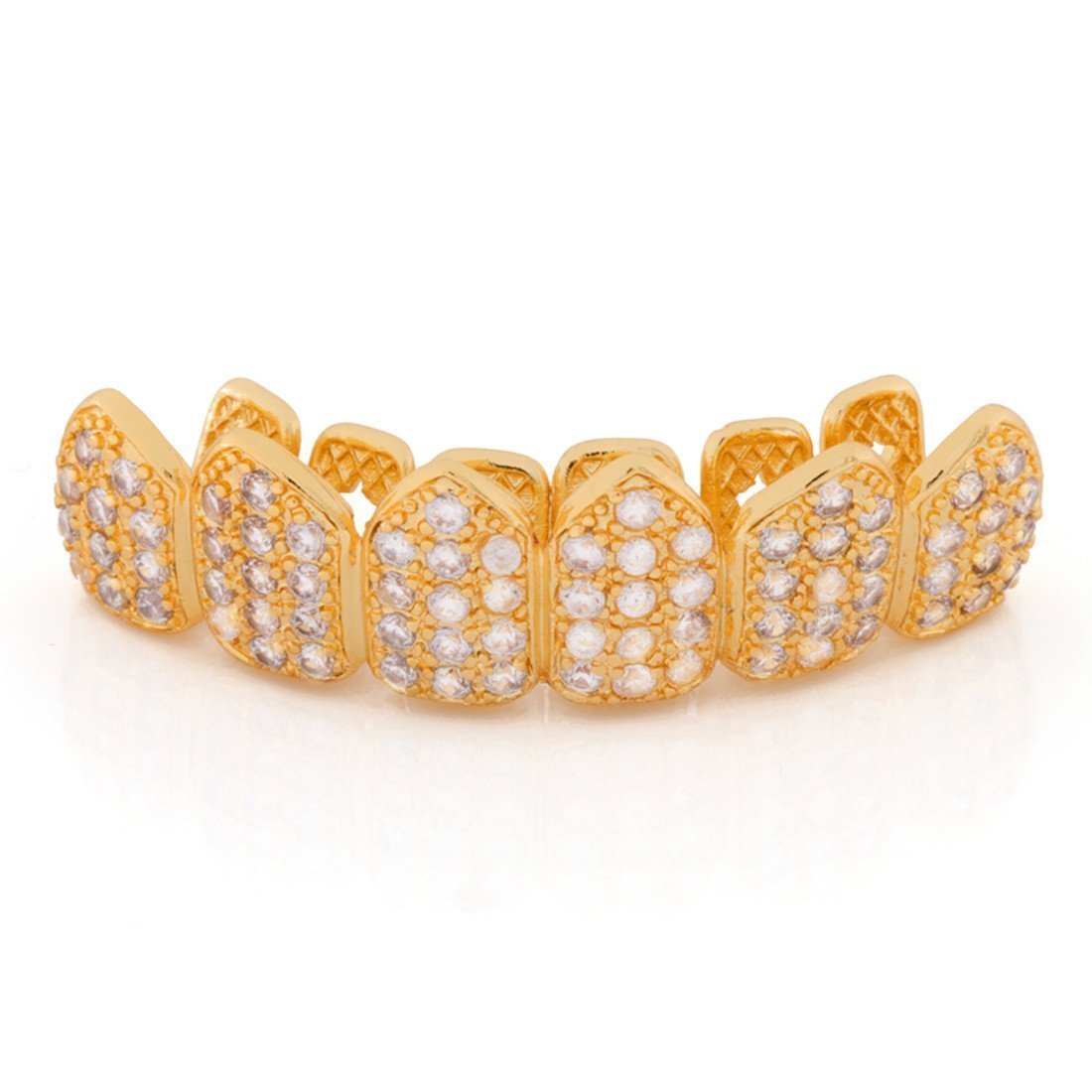 Iced Studded Grillz in 14K Gold / Top by King Ice