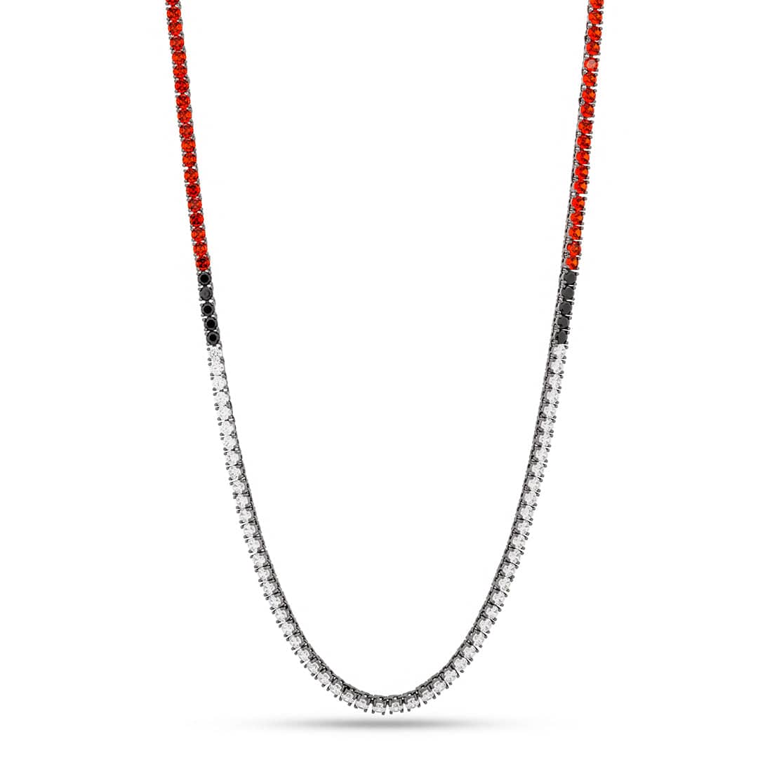 King Ice | Pokémon - 4mm Poké Ball Inspired Tennis Chain in Black Gold / 20" by King Ice