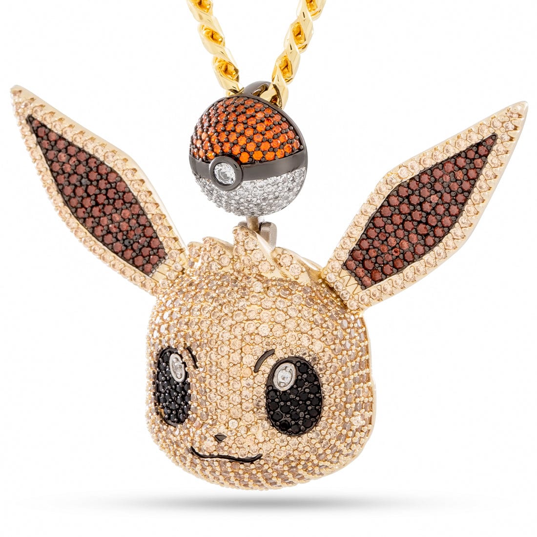 King Ice | Pokémon - Eevee Necklace in 14K Gold / 1.9" by King Ice
