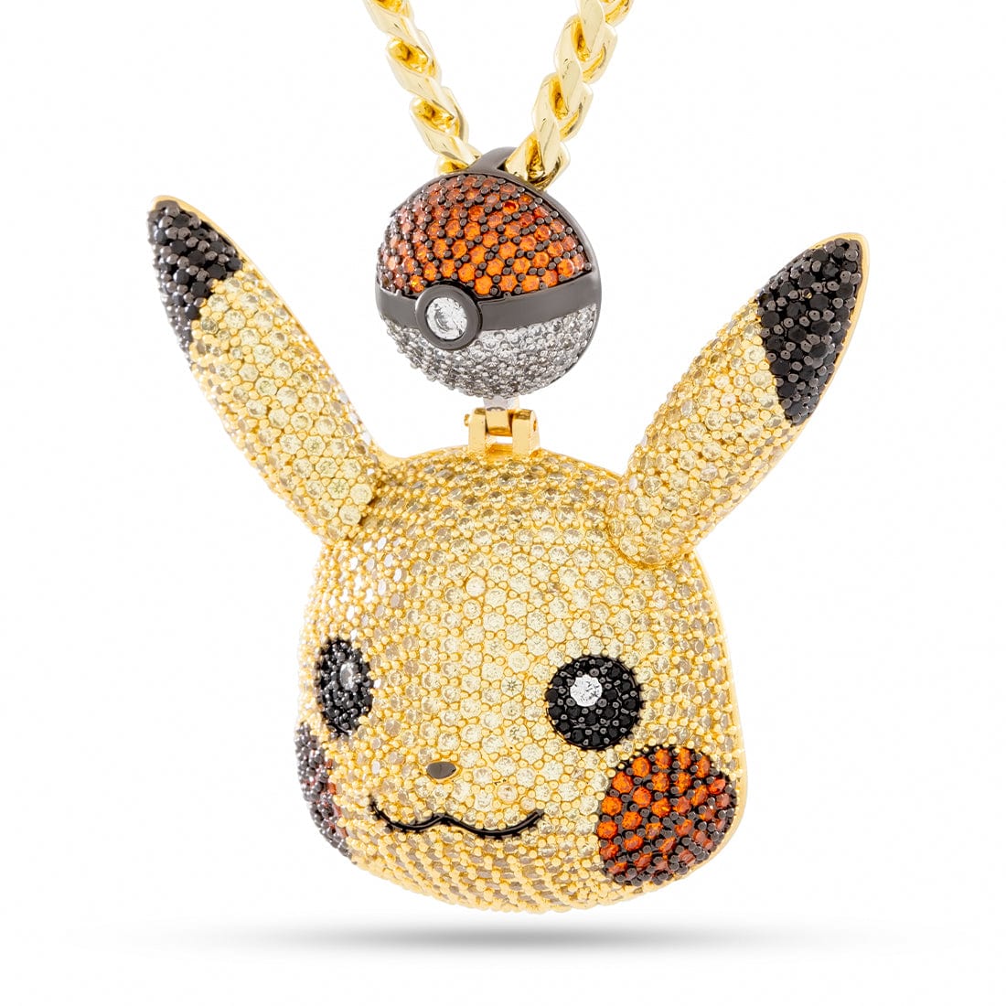 King Ice | Pokémon - Pikachu Necklace in 14K Gold / 1.9" by King Ice