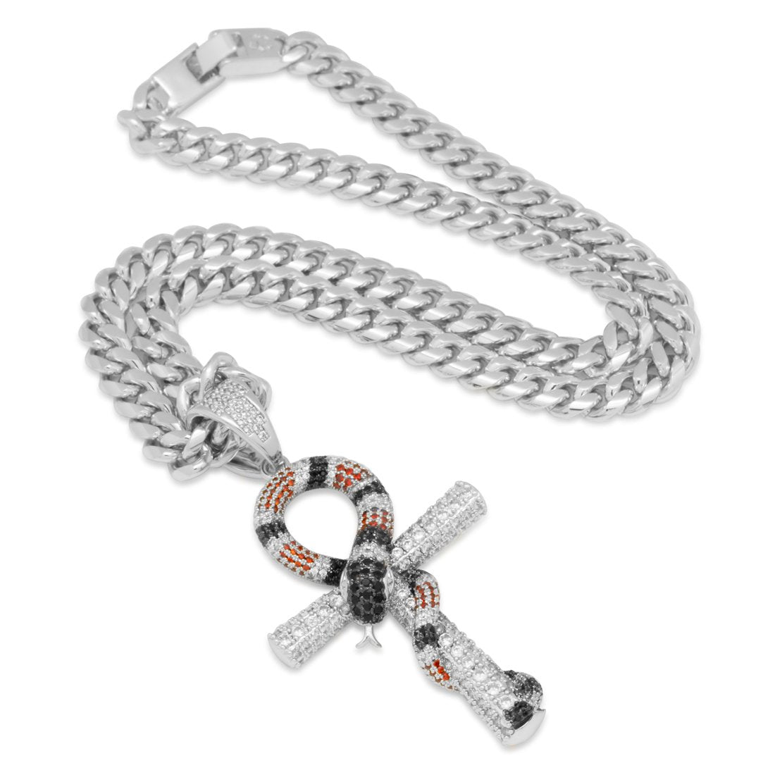 King Snake Ankh Key Necklace in by King Ice