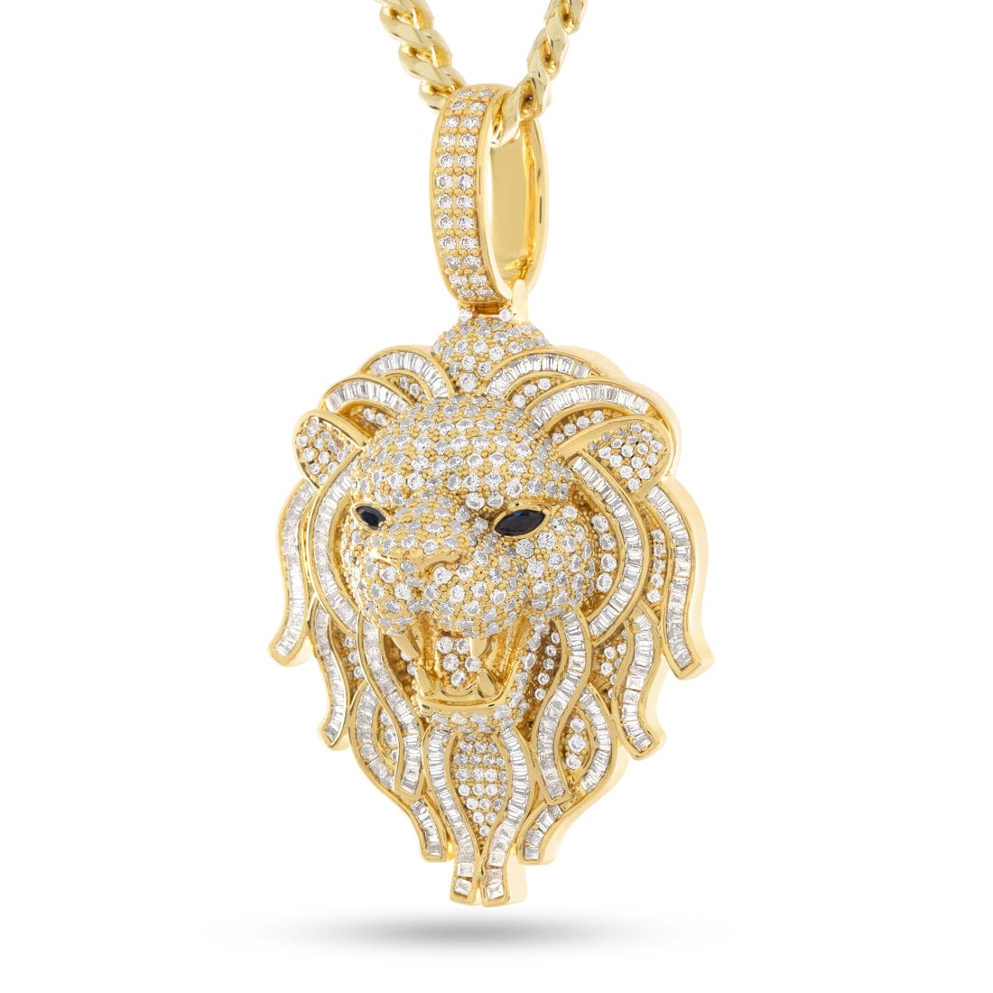 Lion Necklace in 14K Gold by King Ice