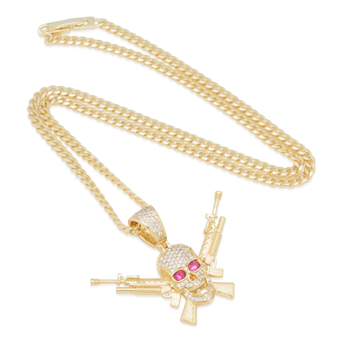 M16 Jolly Roger Necklace in by King Ice