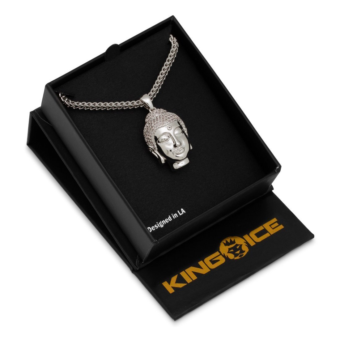 Mini Polished Buddha Necklace in by King Ice