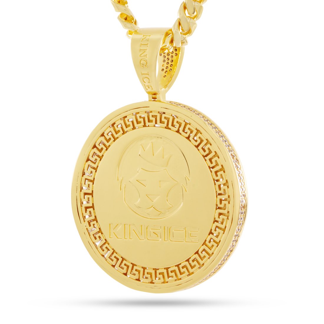 Peace and Love Medallion Necklace in by King Ice