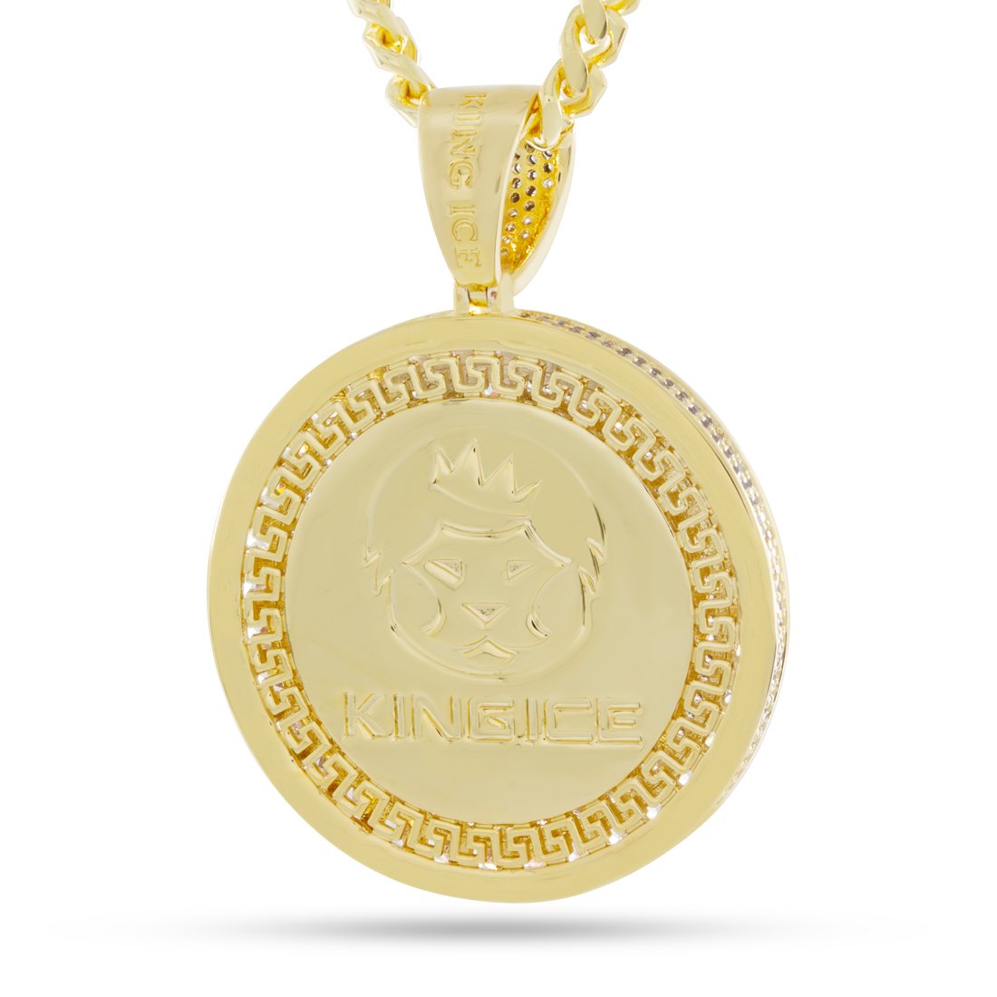 Peace and Love Medallion Necklace in by King Ice