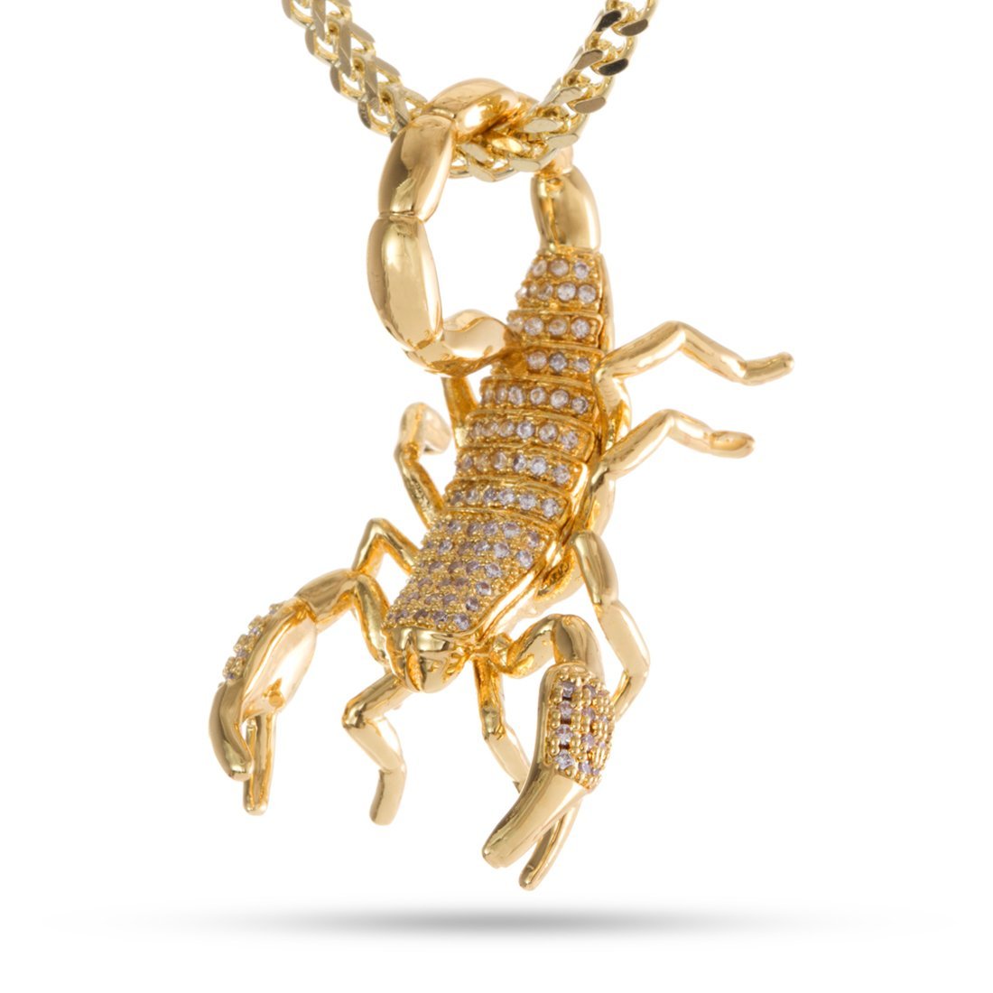 Scorpion King Necklace  in  14K Gold / 1.5" by King Ice