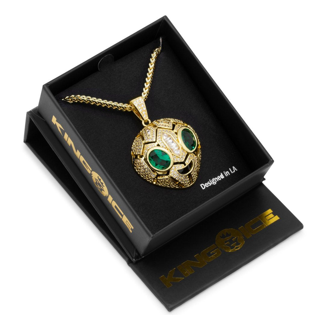 Serpent Alien Emoji Necklace in by King Ice