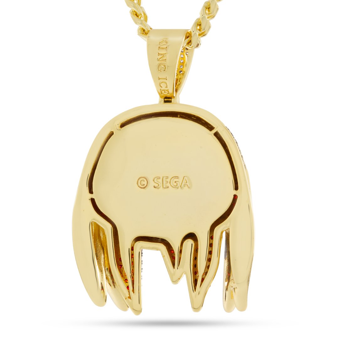 Sonic the Hedgehog x King Ice - Knuckles Necklace  in  14K Gold / 2.1" by King Ice