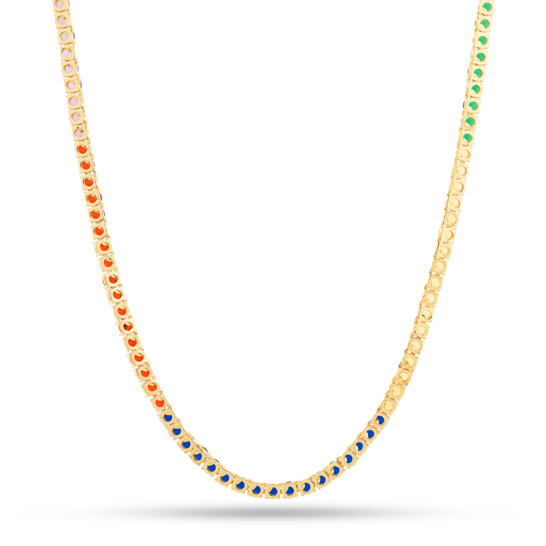 Sonic the Hedgehog x King Ice - 4mm Chaos Emerald Tennis Chain in by King Ice