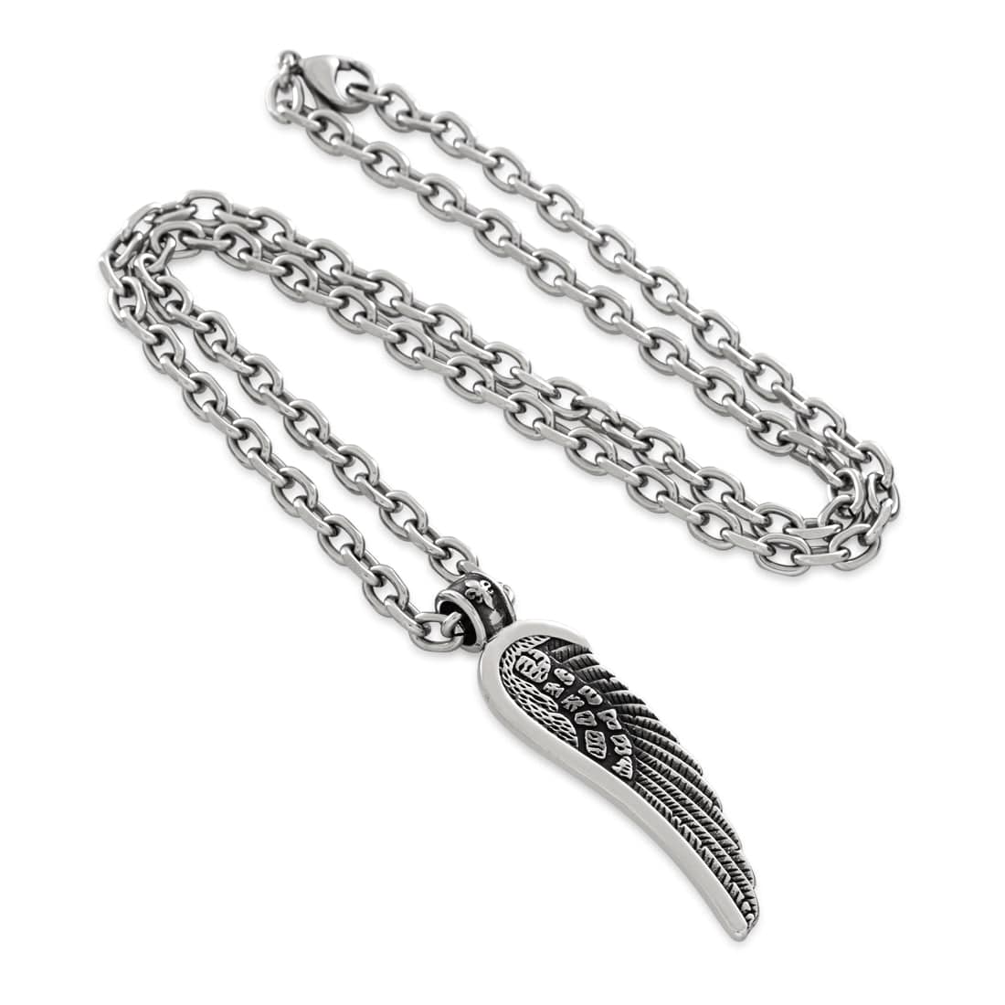 Split-Single Wing Necklace  in  2.2" by King Ice