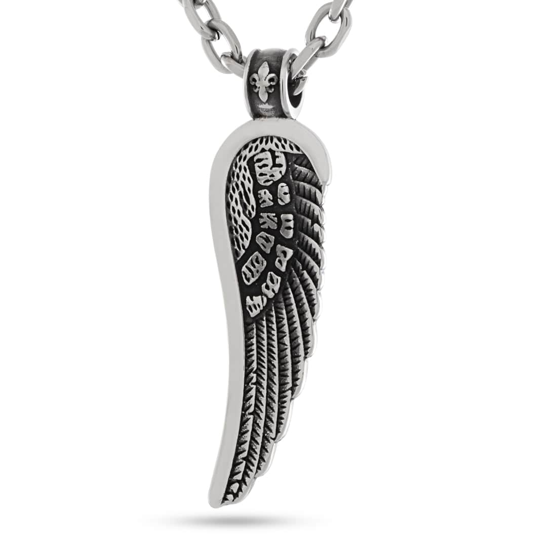 Split-Single Wing Necklace  in  2.2" by King Ice