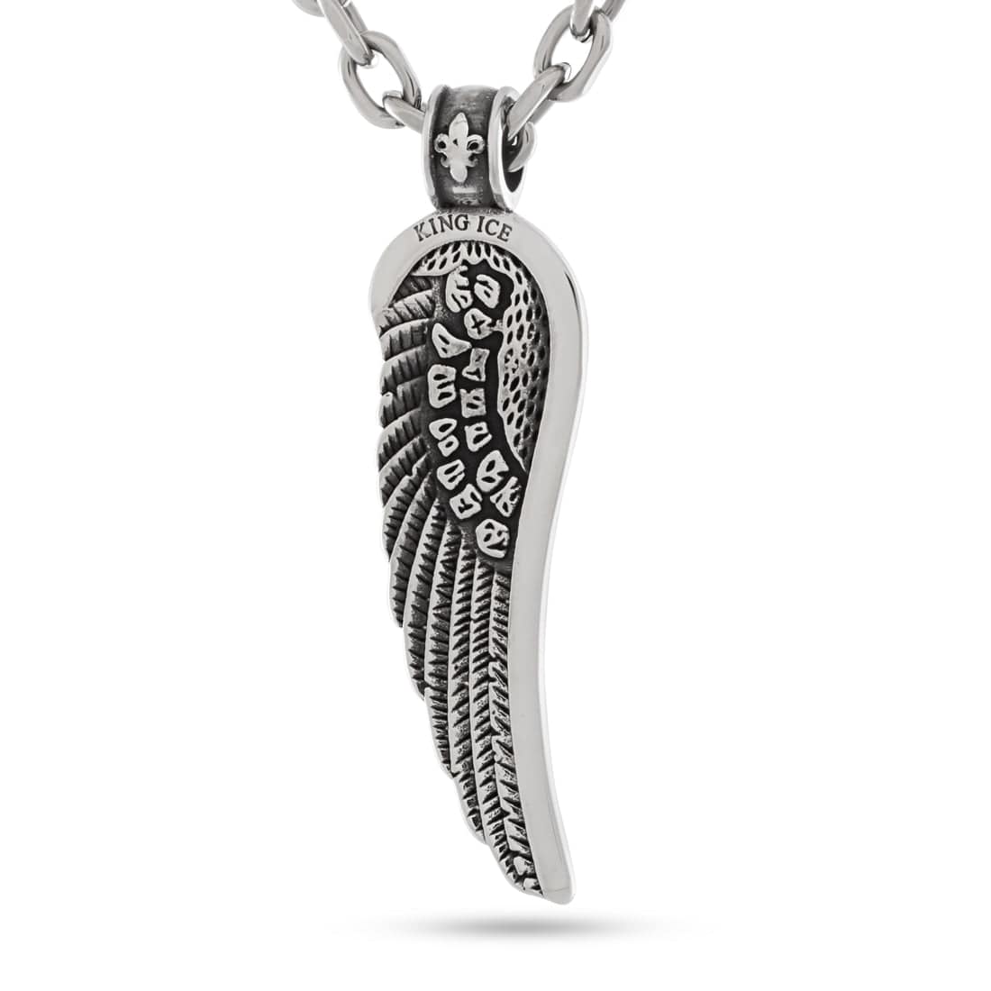 Split-Single Wing Necklace  in  2.2" by King Ice