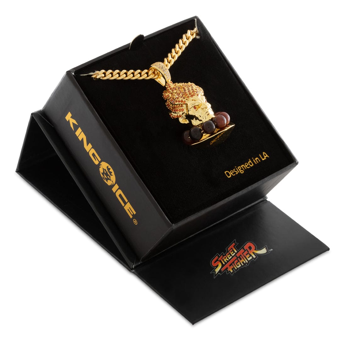 Street Fighter x King Ice - Akuma Necklace  in  2" by King Ice