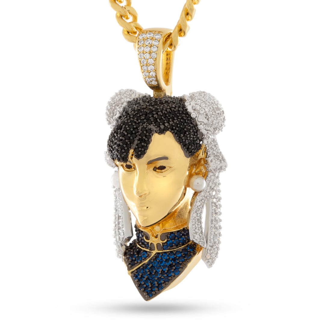 Street Fighter x King Ice - Chun-Li Necklace in 2.1" by King Ice