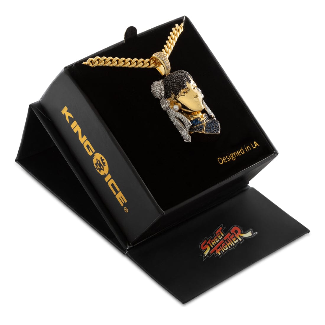 Street Fighter x King Ice - Chun-Li Necklace in 2.1" by King Ice