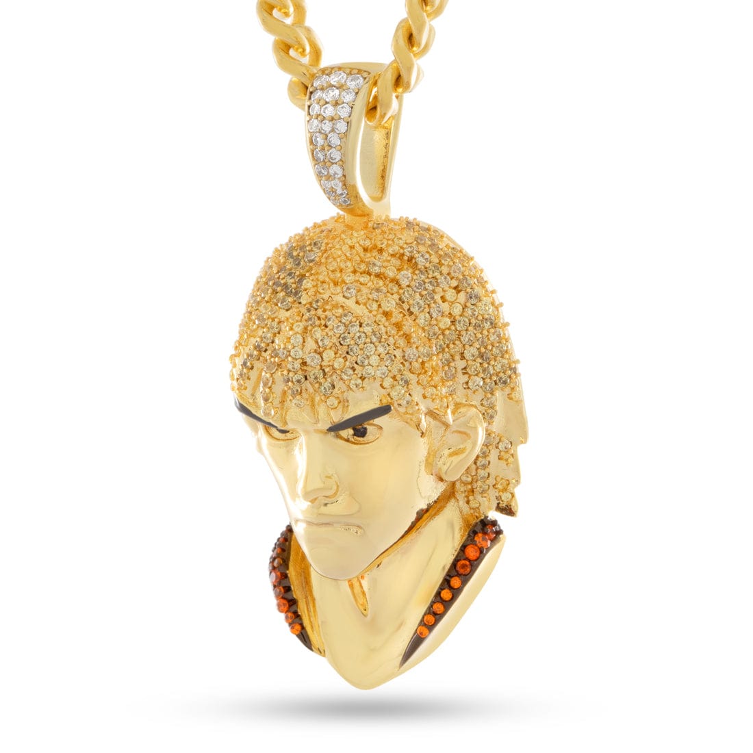 Street Fighter x King Ice - Ken Masters Necklace  in  2.1" by King Ice